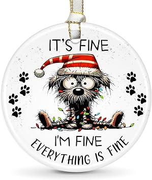 Dog Christmas Ornament, Christmas Ornament 2025 Dog Christmas Decorations - Christmas Decorations for Tree - Holiday Present ldeas - Gift Exchange