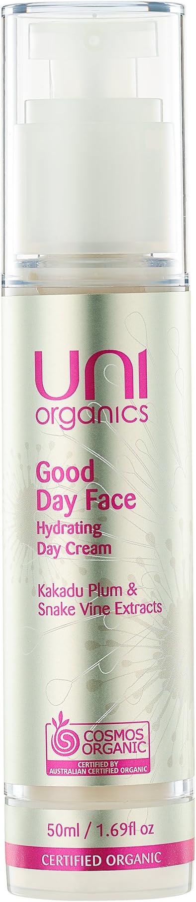 Certified Organic Anti-Aging Moisturizer Face Cream - Reduces Wrinkles & Fine Lines with Kakadu Plum & Snake Vine Extract. Vegan Friendly 1.7 Fl. Oz by Uni Organics