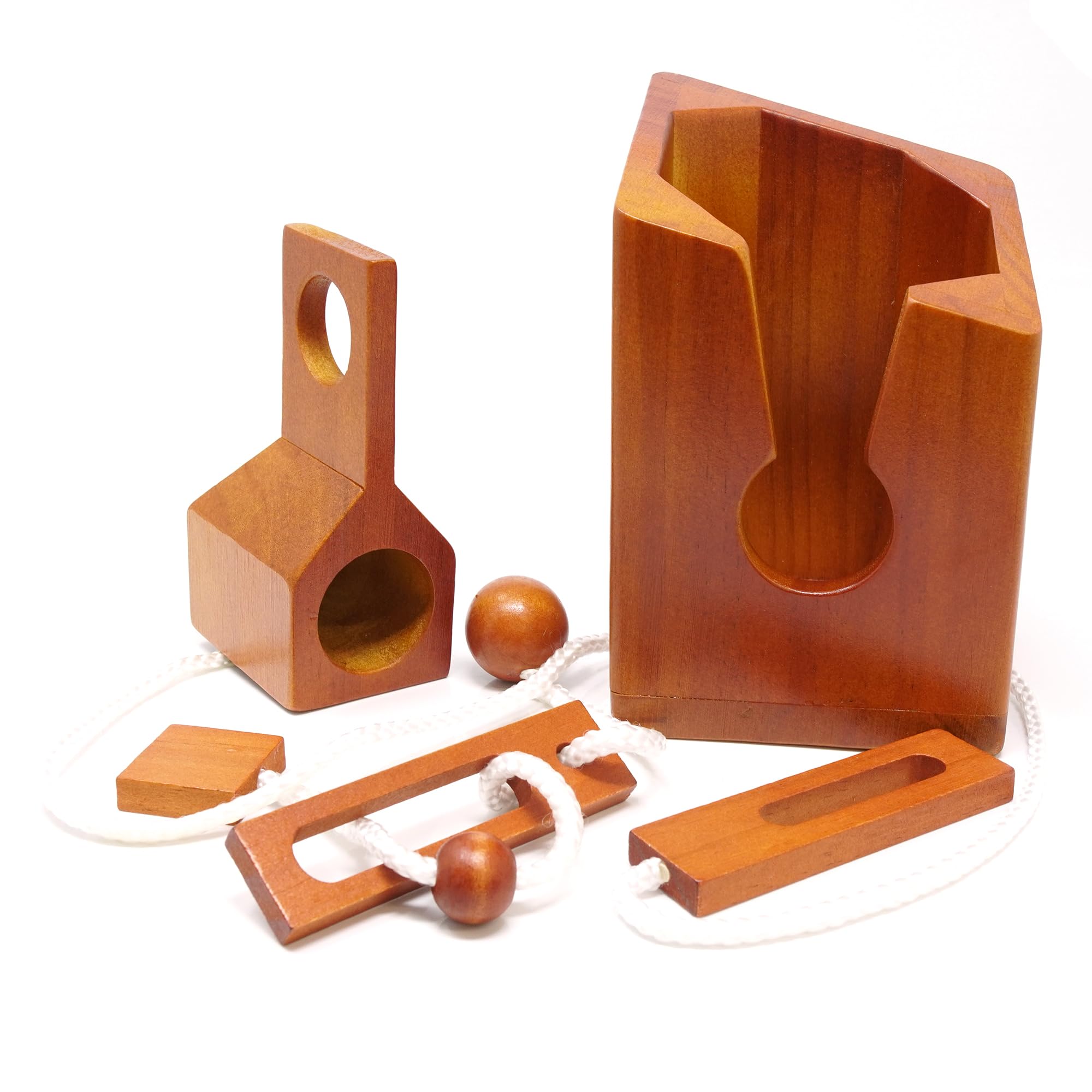 Wine Bottle Puzzle - Premium, Difficult Wooden Brainteaser Puzzle Gift, 7.6 cm x 10 cm - Image 4