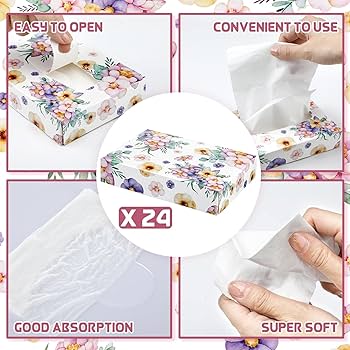 Amazon.com: Yinder 24 Packs 960 Sheets Tissue Cube Car