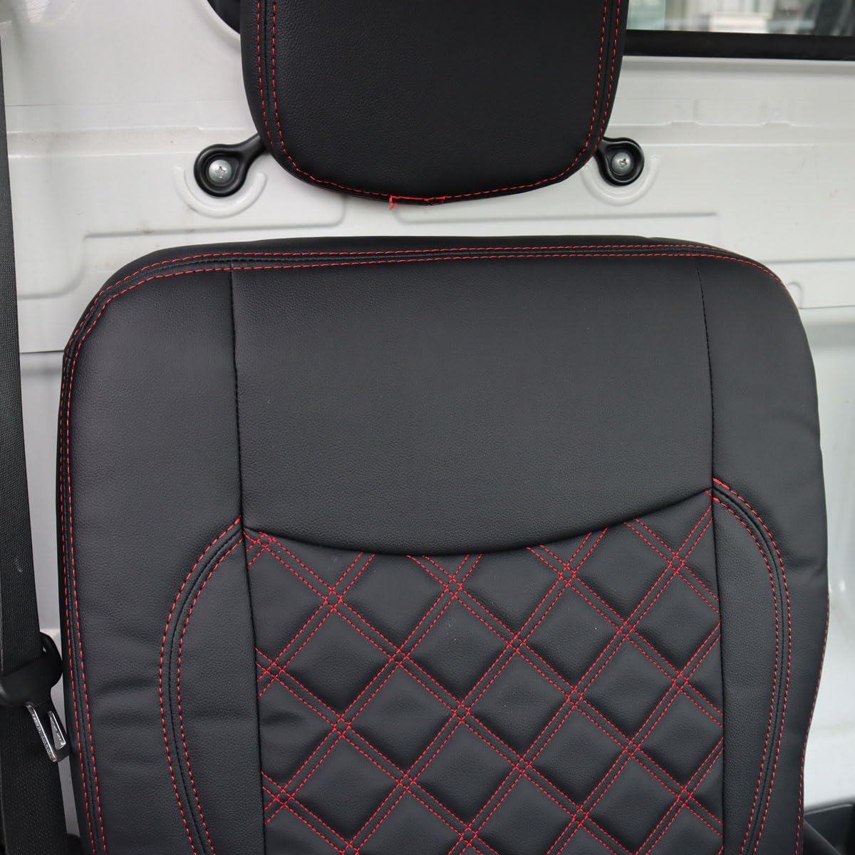 Amazon | キャリイ キャリィ シートカバー レッドステッチ 運転席側 