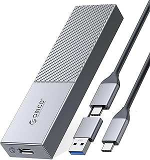 ORICO M.2 SATA SSD Enclosure Reader USB 3.2/3.1 Gen1 6Gbps USB-C External Aluminum Adapter ,Support UASP Trim for M2 SATA NGFF 2242/2260/2280 SSD with B Key/B+M Key( only for M.2 SATA SSD)-M205-GY