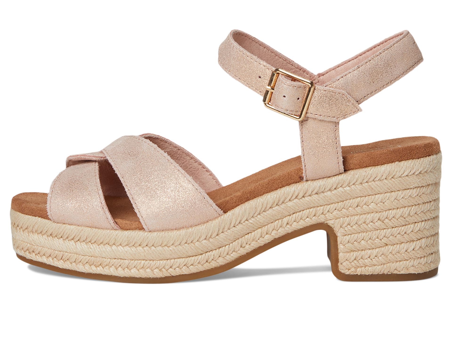 TOMS Women's Isla Heeled Sandal: 8 Pale Rose Suede