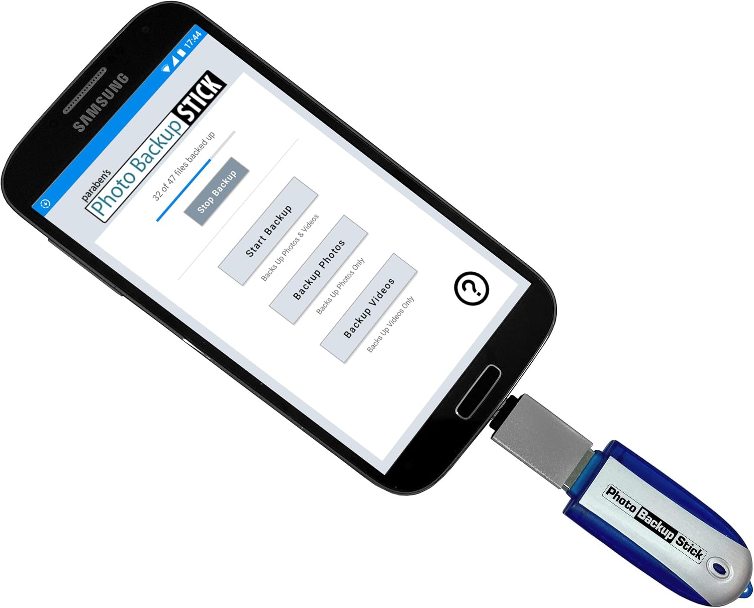 Photo Backup Stick for Computers, Phones, and Tablets (64 GB)