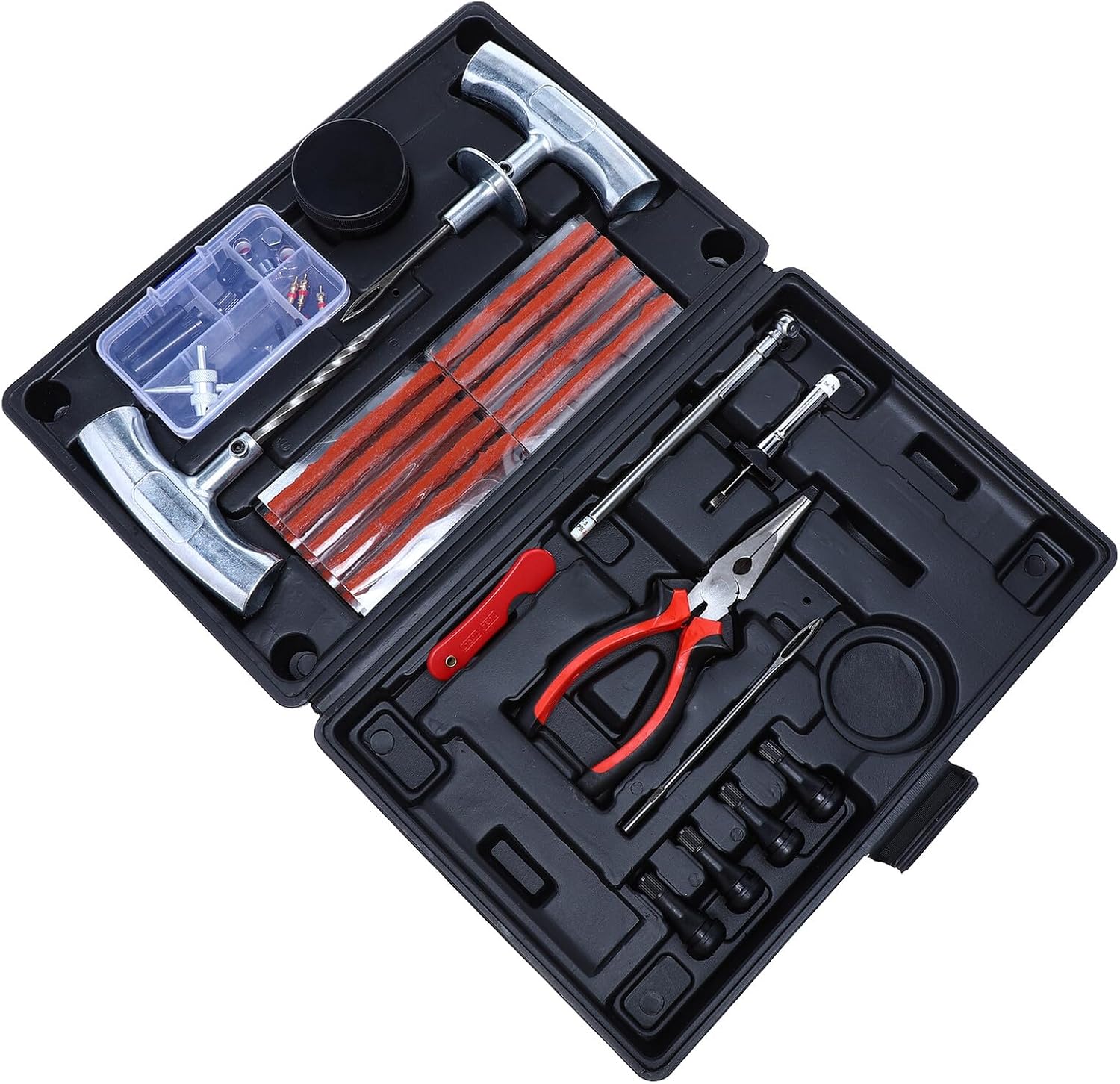 67pcs Heavy Duty Tire Repair Kit Universal Auto Tire Repair Tools for Car Truck SUV Off-Road Vehicles