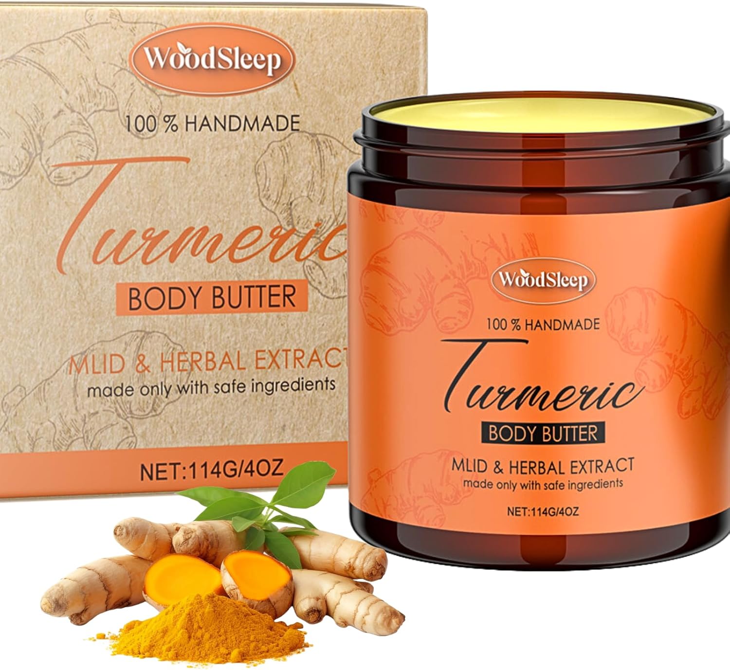 Turmeric Face Cream, Turmeric Whipped Body Butter, Anti Aging Face Cream, Body Moisturiser For Dark Spot, Turmeric Body Cream Cleanses, Fight Acne, Even Tone, Scar, Sun Damage