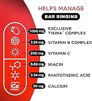 Vista 6 de Lipo Flavonoid Ear Ringing - Doctor-Recommended for Ringing Ears – Clinically Proven Lemon Bioflavonoid Complex with Vitamins C, B1, B2, B6, B12, &