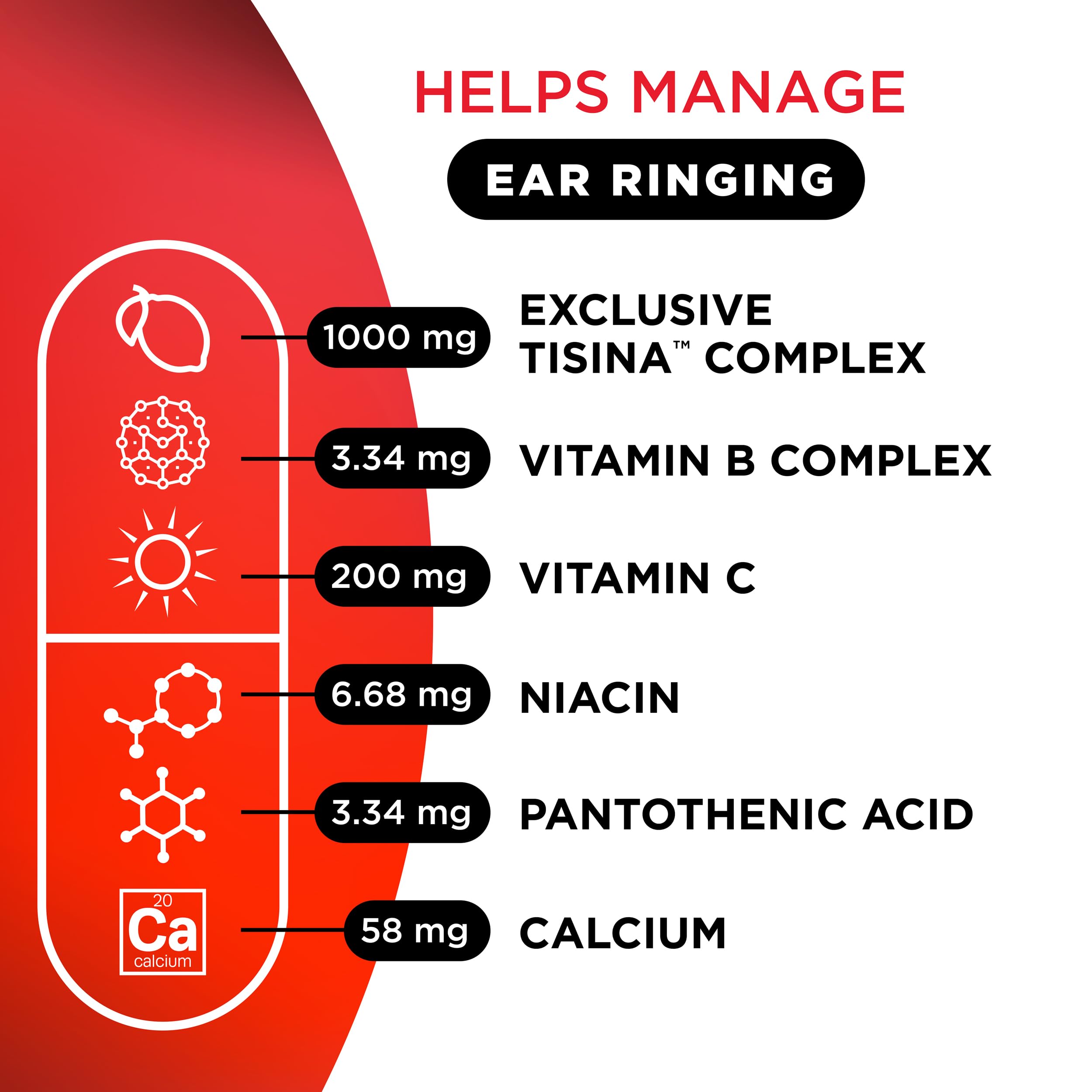 LIPO Ear Ringing Support, Lemon Bioflavonoid Complex, 500 Caplets — Amazon image 6