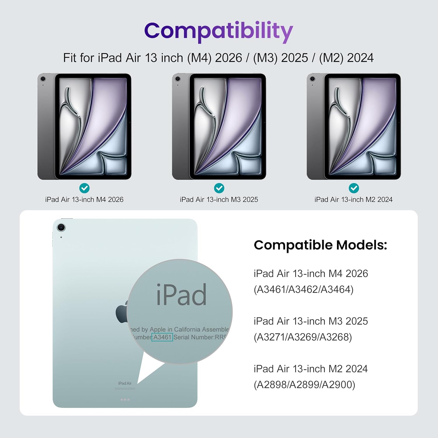 VIKESI Case for iPad Air 13 inch (M4) 2026 / (M3) 2025 / (M2) 2024,Multiple Angles Magnetic Stand Cover,Shockproof Soft Back,Pencil Holder,and Auto Sleep/Wake,Watermelon