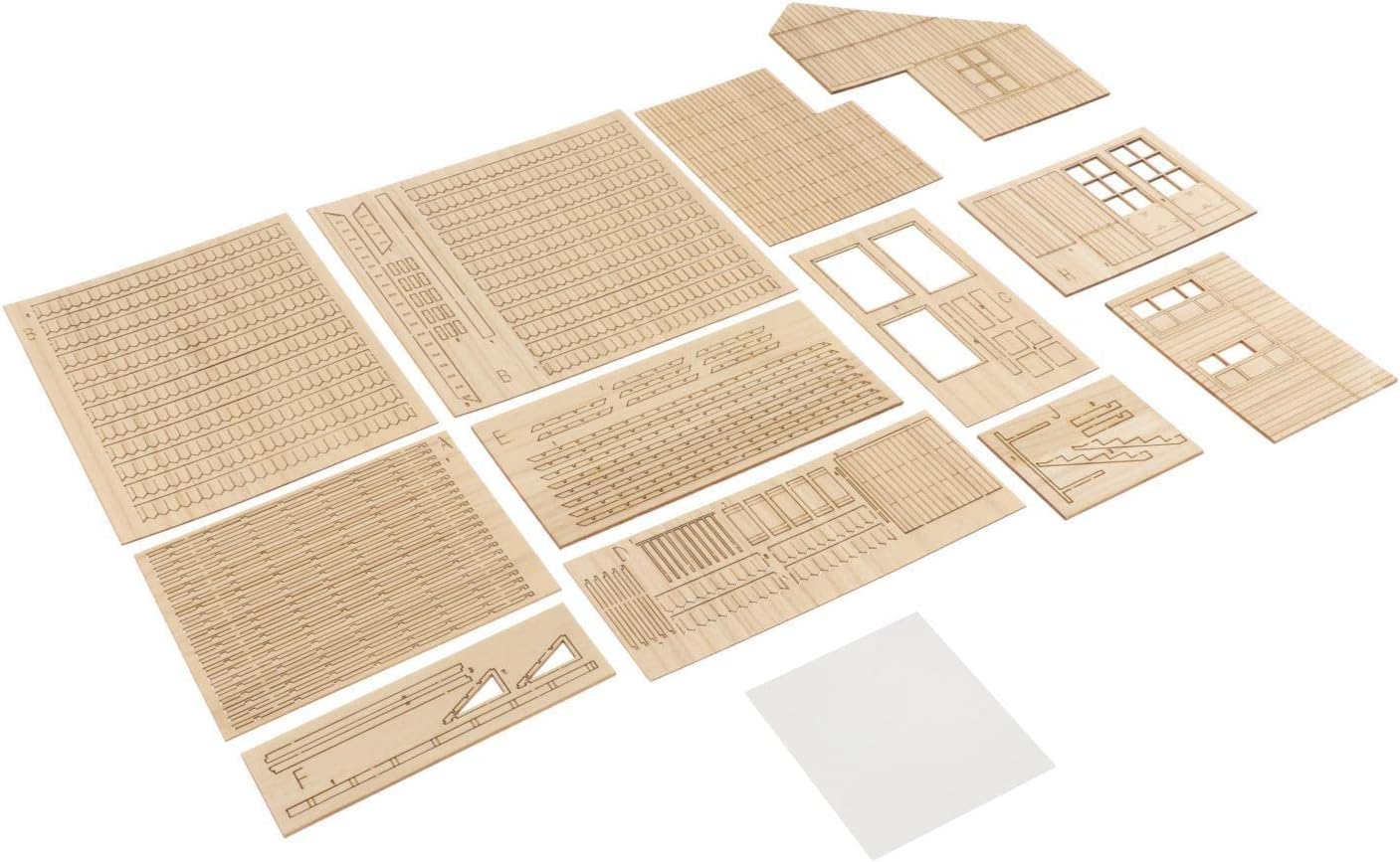 Luzhengyang 1/35 Scale European Ruins Wooden House Model Kit | DIY Hobby Sand Table Diorama | Unpainted Building Set for War Scenery | Hands-On Craft for Architecture Fans
