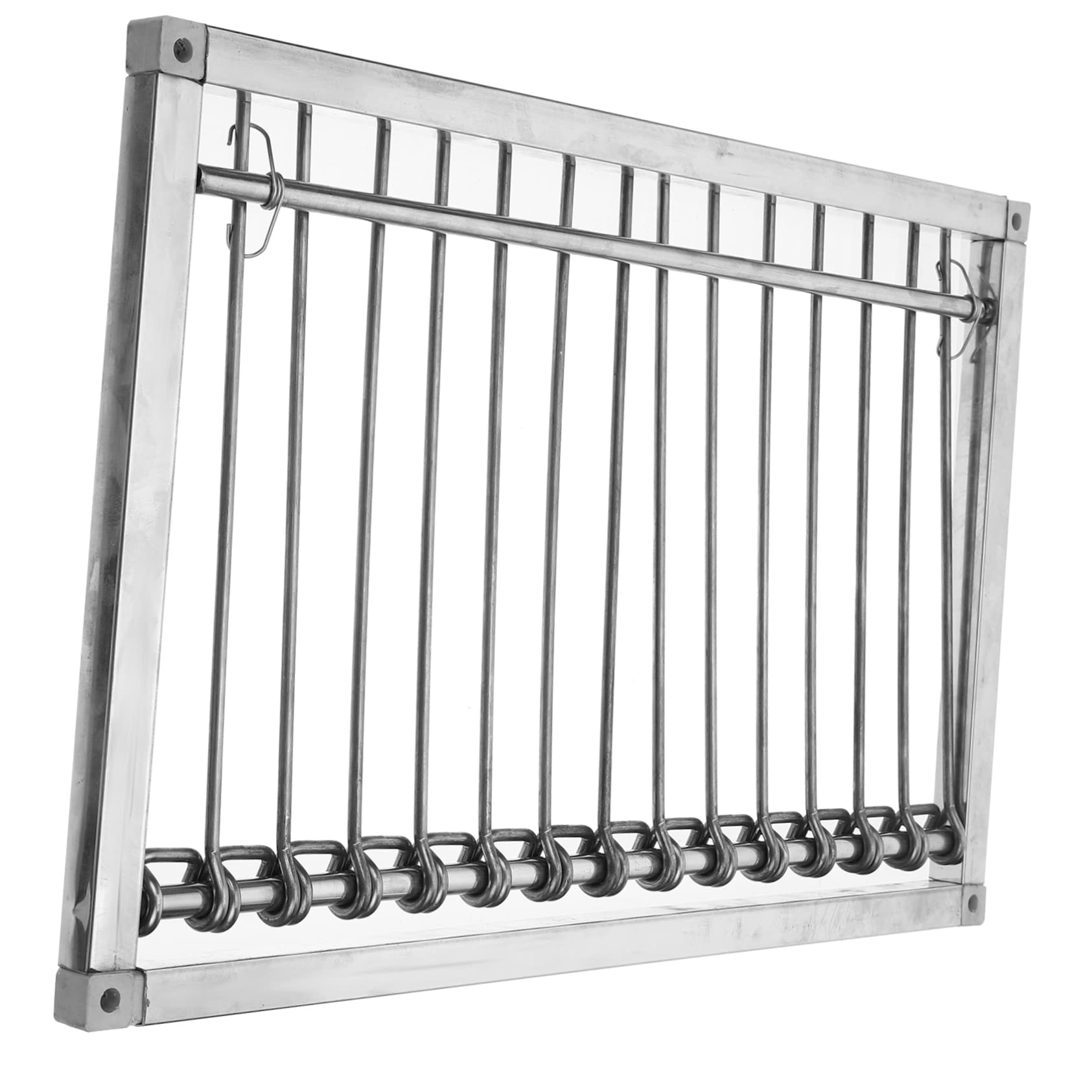 Porte à pigeon entrée de cage robuste en acier inoxydable argenté pour élevage