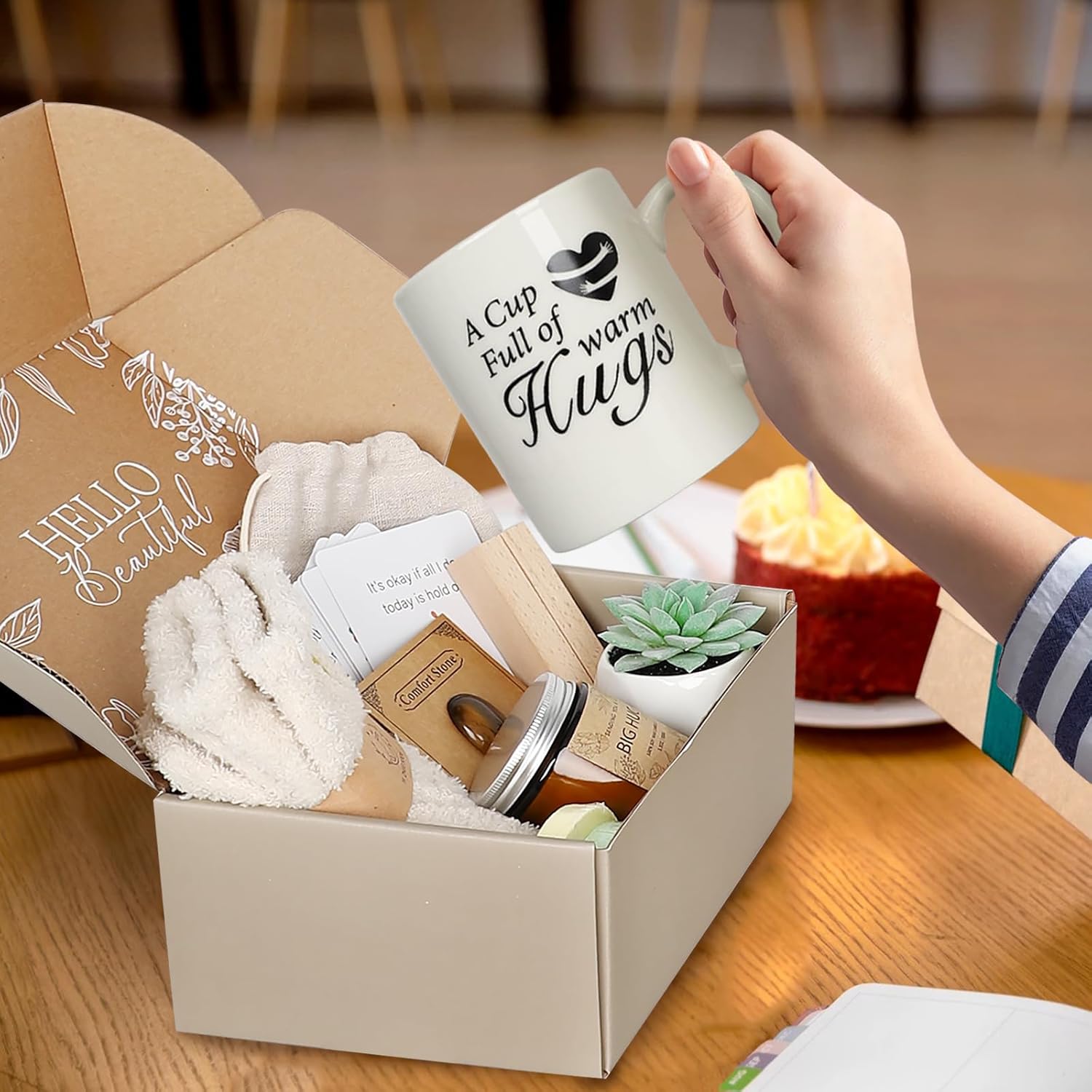 Sympathy Gift Baskets - Care Package Get Well Soon Gifts for Women, Thinking of You After Surgery Gifts Feel Better Gift for Sick Friend, Memorial Get Well Ideal for Best Friend Bff Mom Sister - Image 7