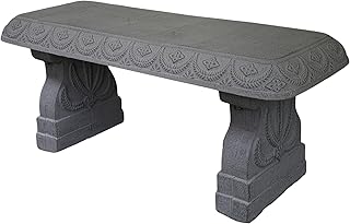Basalt Grey Garden Bench - Outdoor Benches Weatherproof - Front Porch Se...