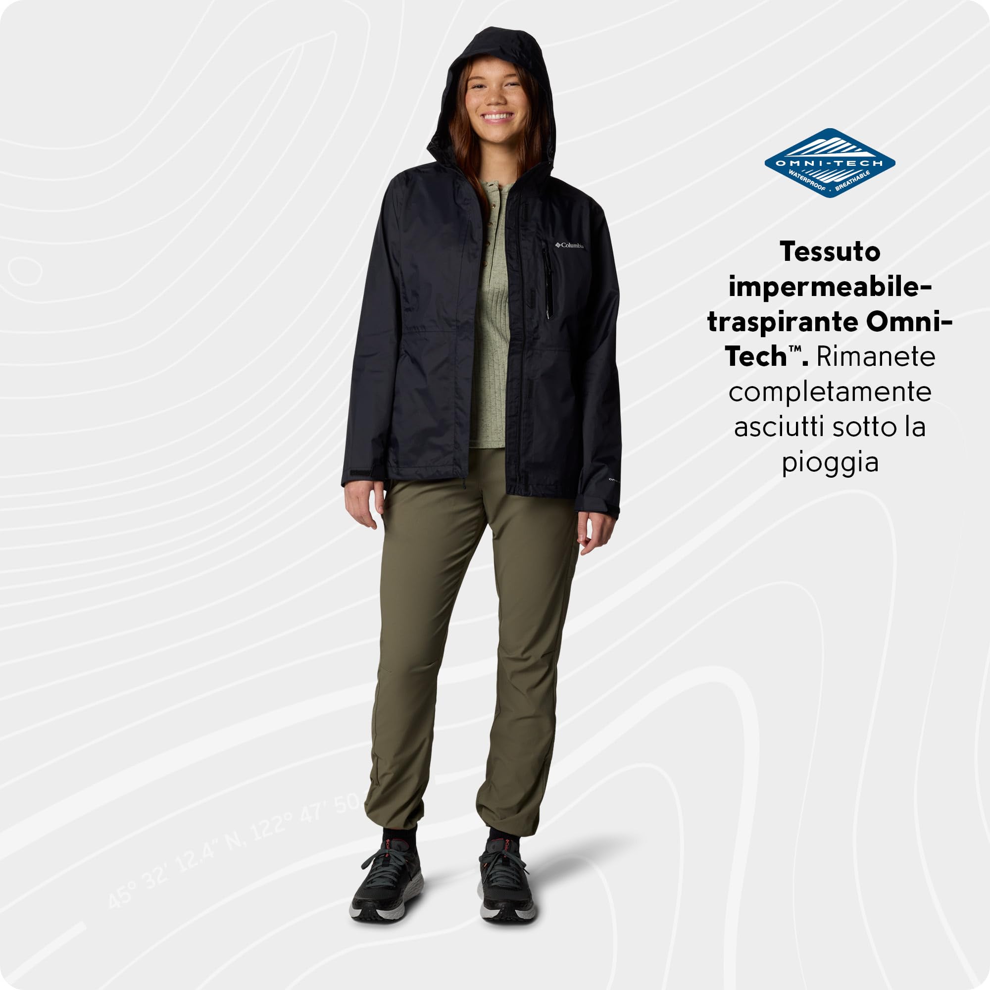 Columbia Pouring Adventure III Jacket, Giacca Impermeabile Donna
