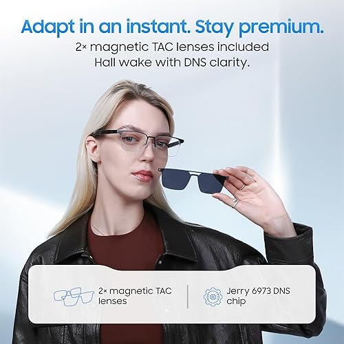 Miniatura 6 de LIMU Gafas inteligentes Gen 5, gafas AI con intérprete de IA en tiempo real – Gafas Bluetooth de oreja abierta con altavoces, construcción de