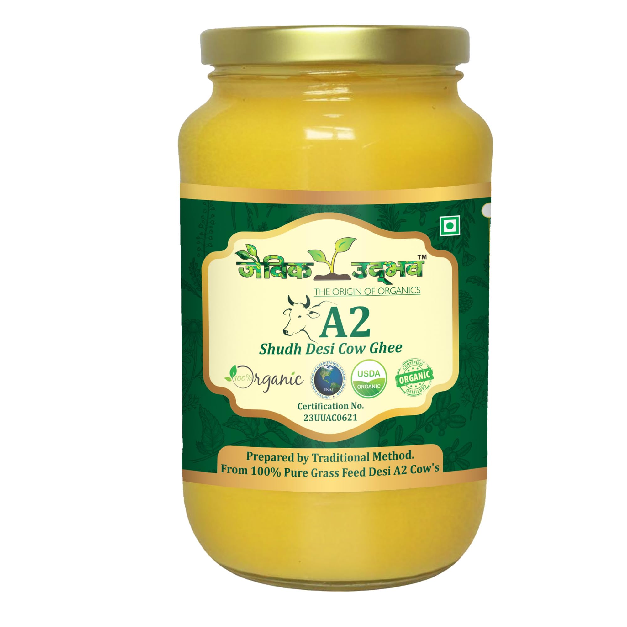 JAIVIK UDBHAV A2 Shudh Desi Cow Ghee Pure Natural & Healthy A2 Ghee Two Way Traditional Curd Churned from Vedic Bilona Method A2 Cow Desi Ghee 1 Litre (Pack of 1) (B0DBM3CLHR) Amazon Price History, Amazon Price Tracker