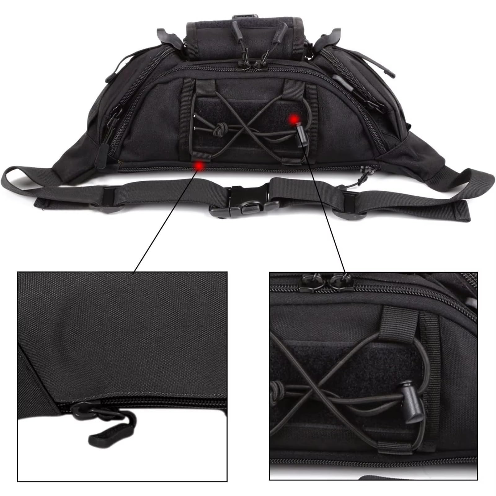 Riñoneras Tácticas para Senderismo, Riñonera Cinturón Bolsa Multiusos para Escalada, Pesca, Ciclismo, Caza y Uso Militar(Brown)