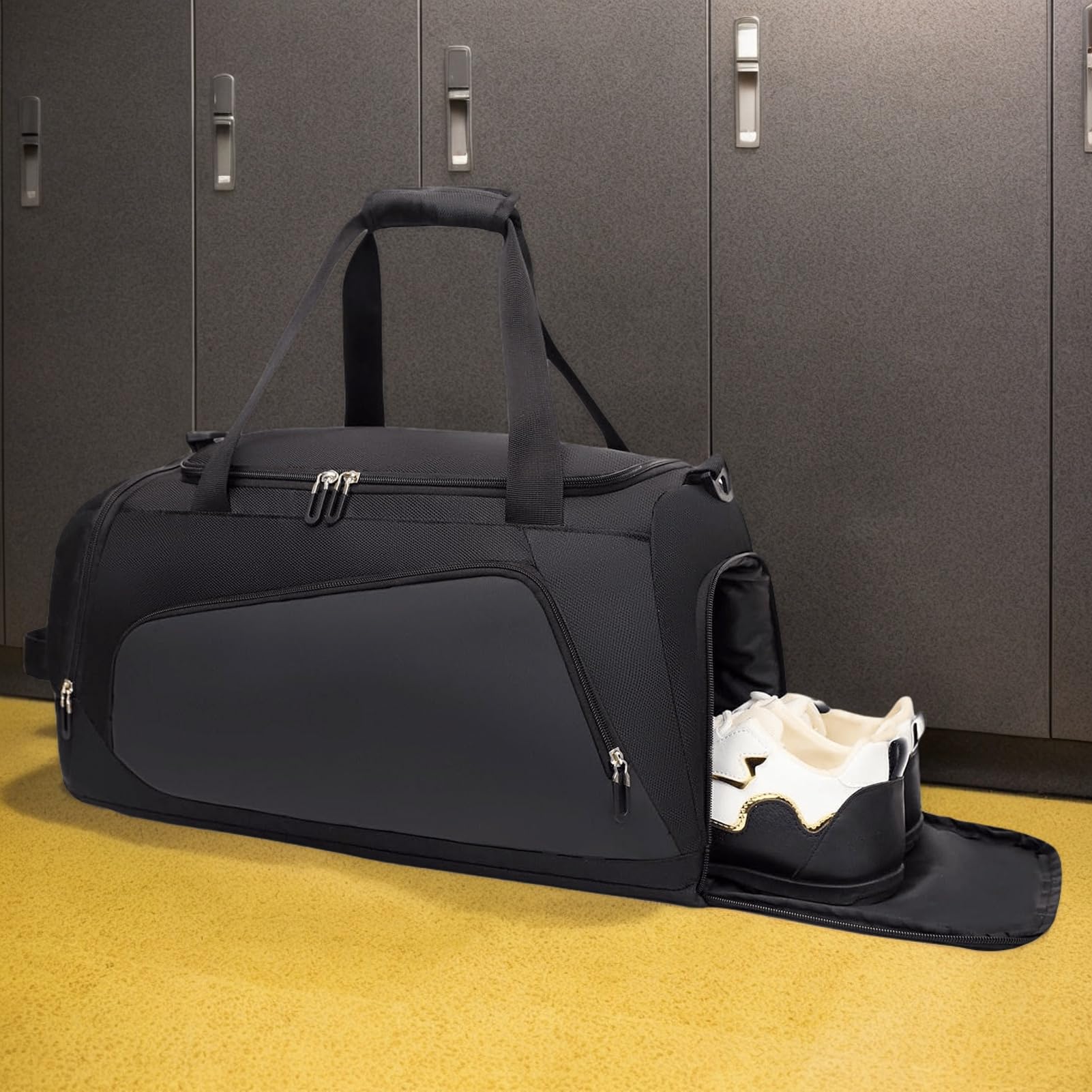 Borsa da palestra impermeabile - borsa per attrezzatura sportiva, tasca separata per scarpe | Organizzatore resistente per pallacanestro calcio allenamento nuoto pendolarismo armadietto da viaggio