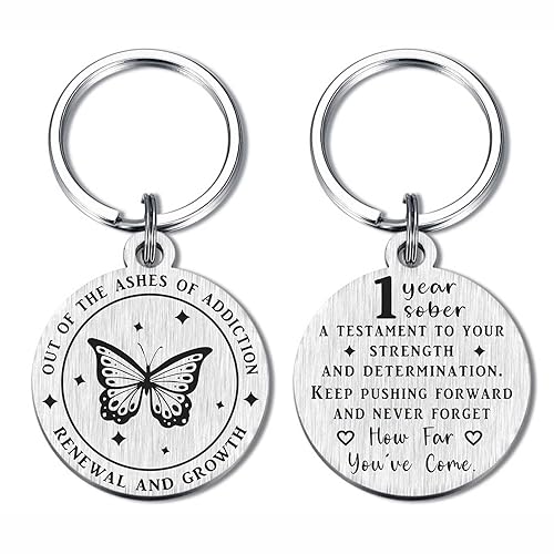 ABNTY Sobriety Gifts - Sober Keychain - Sobriety Gifts for