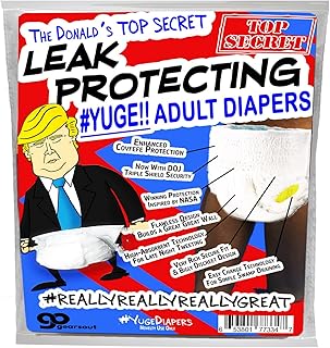 GearsOut Donaldâ€™s Leak Protection Adult Diaper - Funny Over The Hill Gift for Men Women Easter Basket Stuffer Idea Disposable