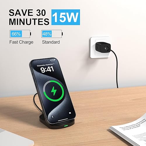 Miniatura 3 de Soporte de carga inalámbrico rápido de 15 W para Google Pixel 10 Pro XL/9/8a/8 Pro/7a/7, estación de carga inalámbrica para teléfono Android para