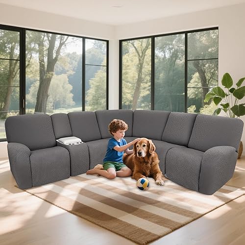 Miniatura 2 de Fundas de sofá reclinable seccional 100% impermeables para sofá reclinable en forma de L, funda de sofá modular de esquina en forma de L, fundas