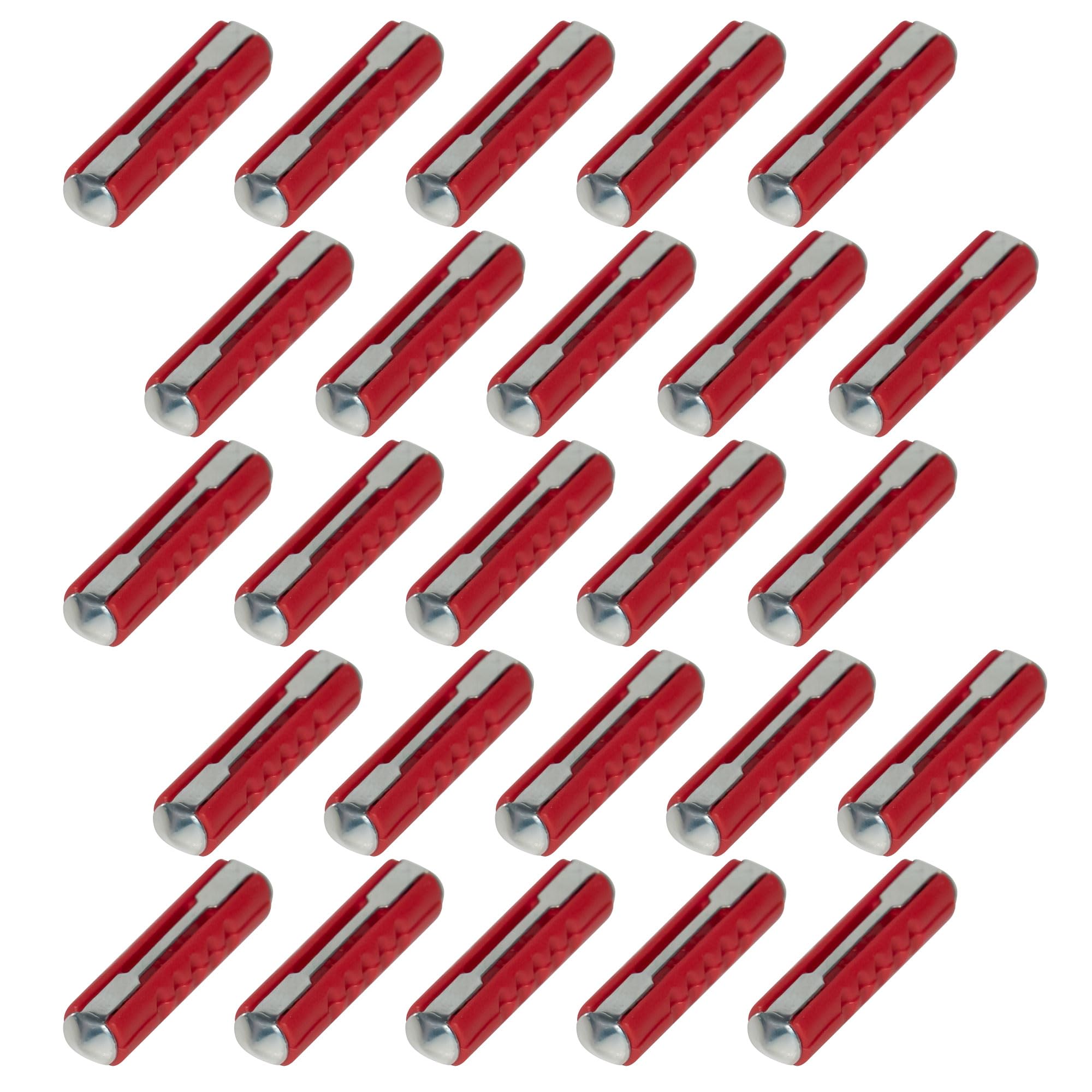 25 Stk. SeKi Torpedosicherungen Abschmelzsicherungen 16A rot; Aus thermoplastischem Kunststoff