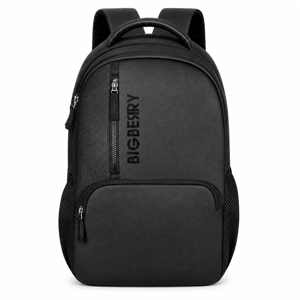 BIGBERRY Rodeo 2.0 Faux Leather Laptop Backpack, Black - Image 1