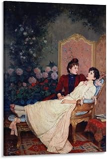Tagtraume Poster by Auguste Toulmouche Artworks Canvas Poster Room Aesthetic Wall Art Prints Home Modern Decor Gifts Framed-unframed 12x18inch(30x45cm)