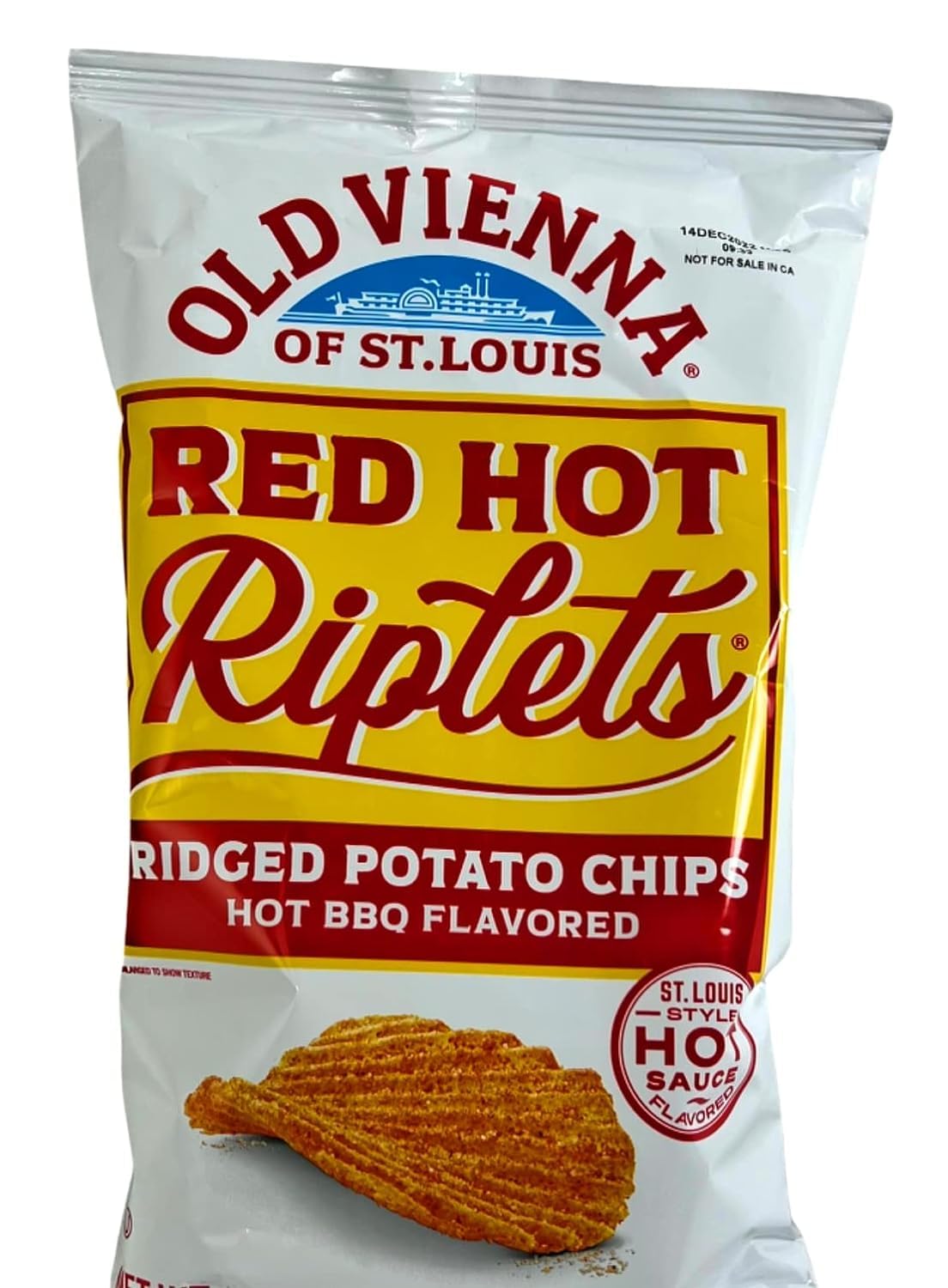Old Vienna of St. Louis Red Hot Riplets Hot BBQ Chips 1oz Bags (Case of 12) by TranadaCo