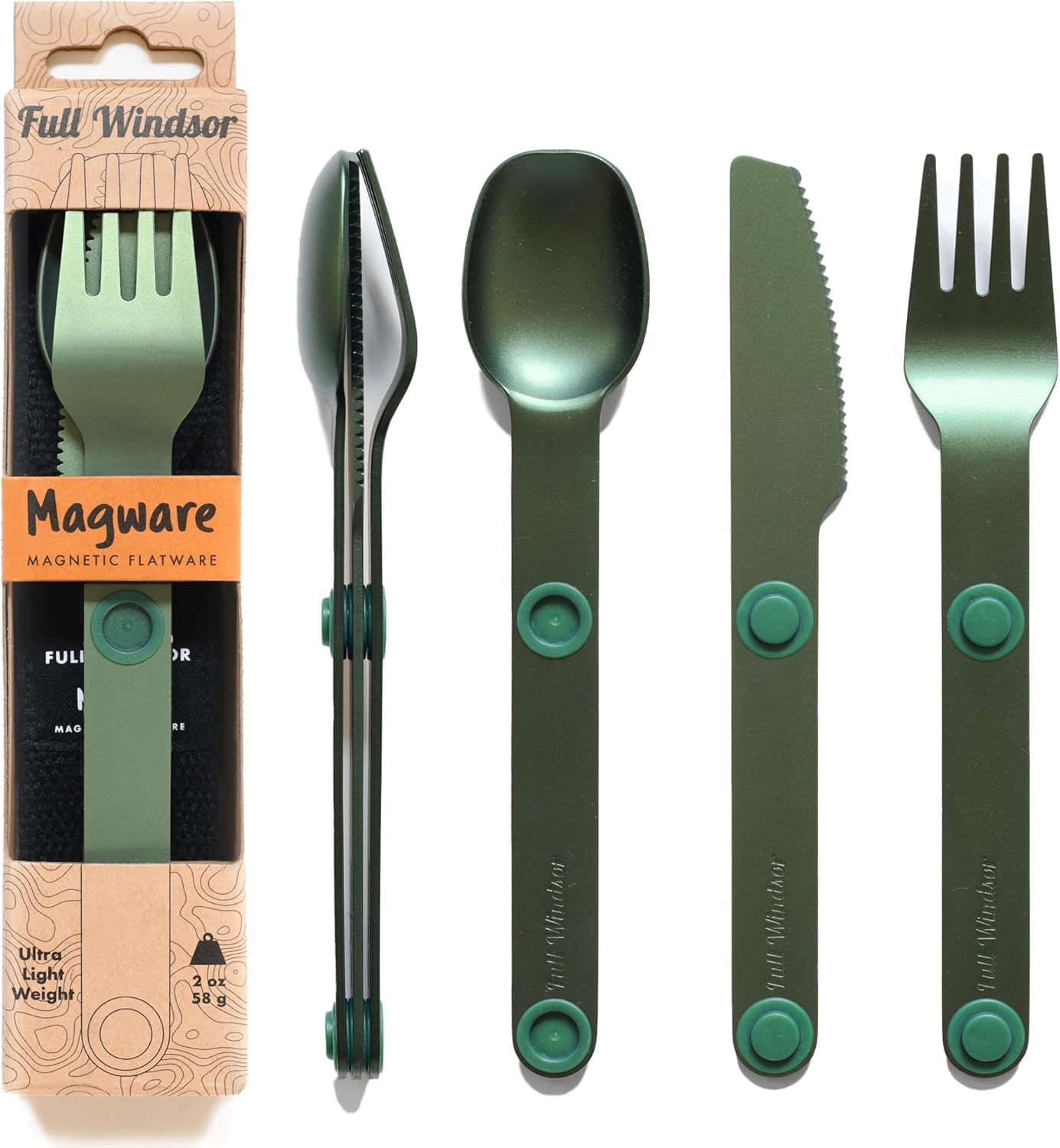 magnetic camping cutlery set full windsor magware three piece utensils