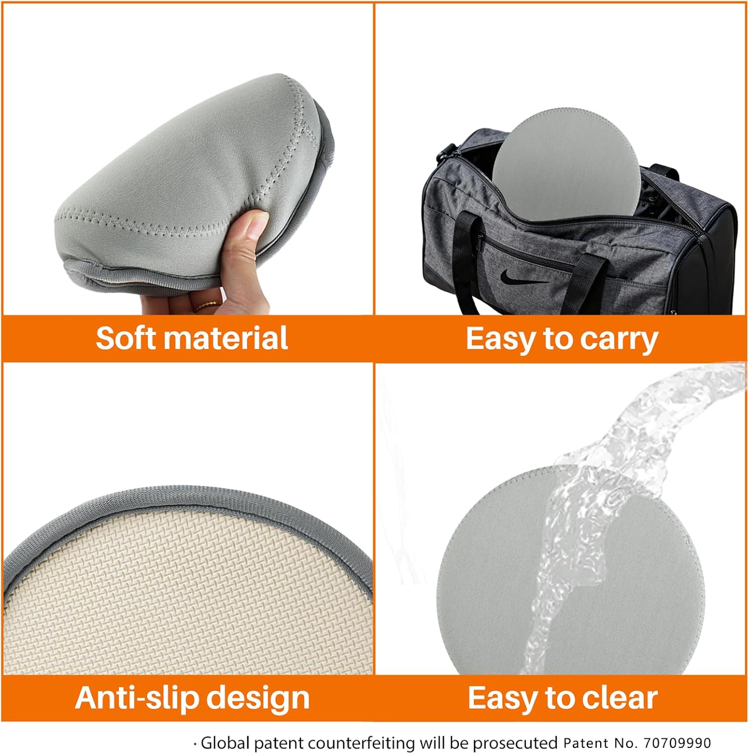 Yoga Knee Pad, 1.57 Inch Thick, Memory Foam and EPE Foam, Waterproof and Non-Slip, for Knees Elbows Wrist Hands Head Yoga Pilates Work Out Kneeling Pad, Exercise Mat 2 - Image 2