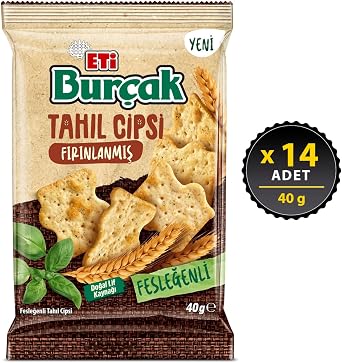 Eti Burçak Fesleğenli Tahıl Cipsi 40 g x 14 Adet