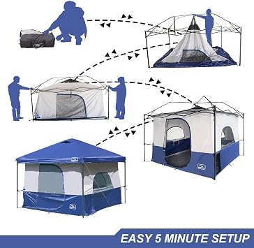 Camping Inner Tent for Pop Up CanopyVented Roof(Top & Frame NOT Included)