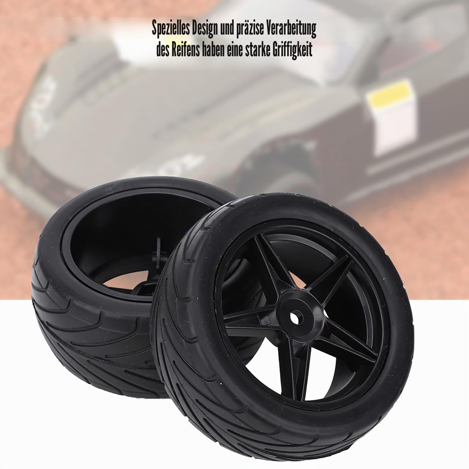 RC Auto Reifen, festes Halt, universelle Anwendung, 85mm Breite, einfache Montage, 4-Stück Set, für RC-Fahrzeug, Hobbyisten, Profis, Jugendliche, Race Events, Outdoor und Indoor Nutzung