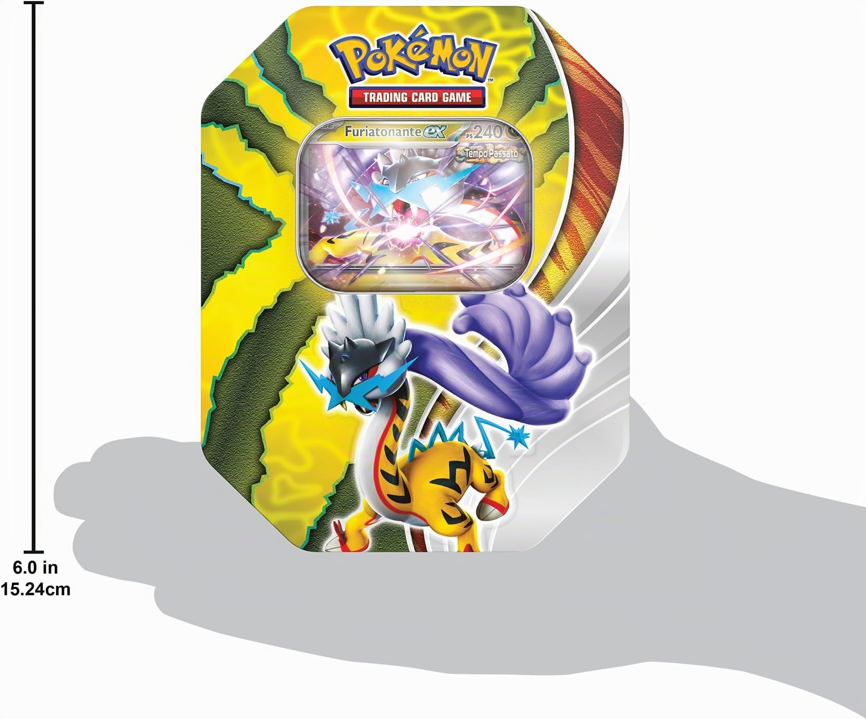 Scatola da collezione Destini Paradossali - Furiatonante-ex del GCC Pokémon (una carta promozionale olografica e quattro buste di espansione), edizione in italiano