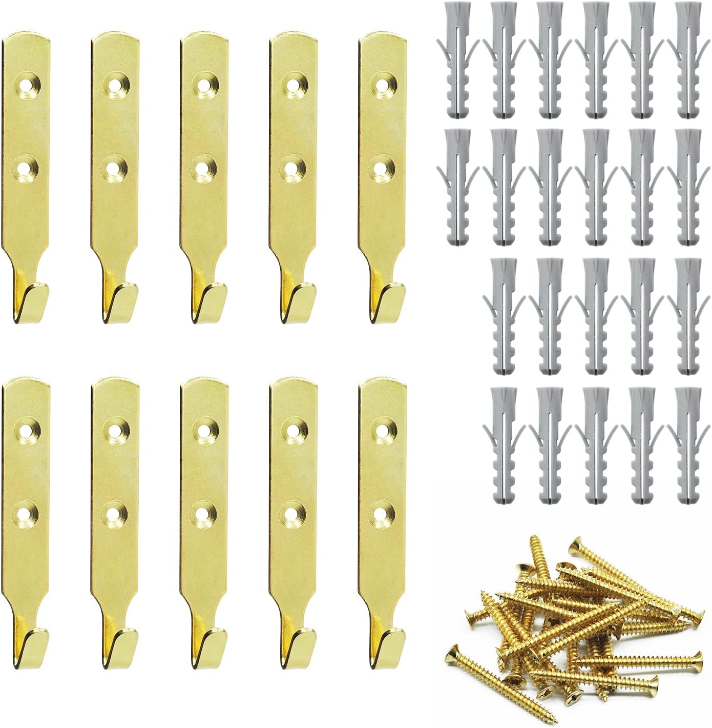 MABAHON 10pcs Heavy Duty J Wall Hooks Picture Mirror Hanging Hook Wall