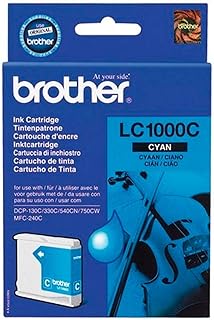 Brother LC1000C - Cyan - original - ink cartridge - for Brother DCP-350, 353, 357, 560, 750, 770, MFC-3360, 465, 5460, 5860, 660, 680, 845, 885