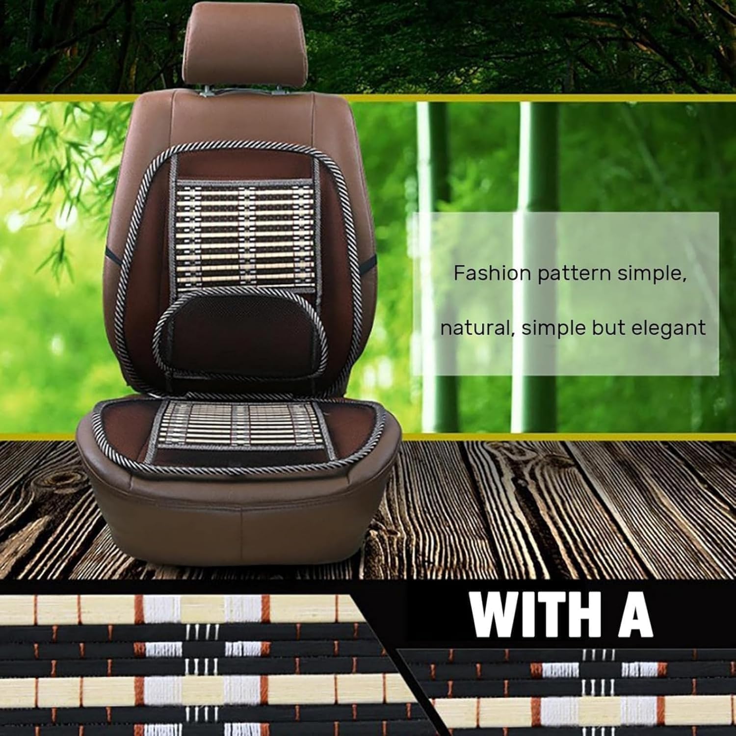 涼しい 車シートカバー シートクッション 夏用 通気性 自動車を腰靠 籐形デザイン 背もたれ 夏 クッション 座布団 車のシート オフィス椅子用 マット暑さ対策 背当て腰痛予防 前座席用 暑さ対策 クール 車用クッション 背もたれクッション L字型カバー カーシートクッション カー用品 夏用クールシートカバー 夏に最適 (A)