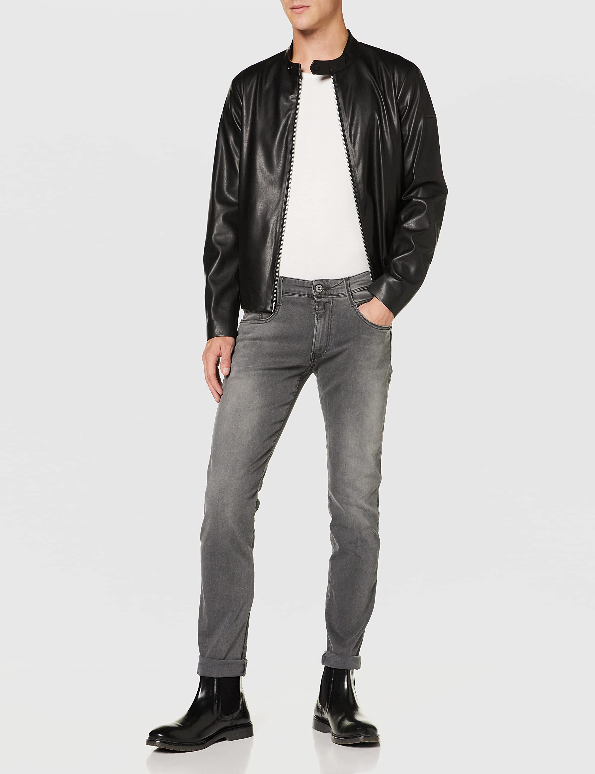 Replay Herren Jeans Anbass Slim-Fit mit Power Stretch
