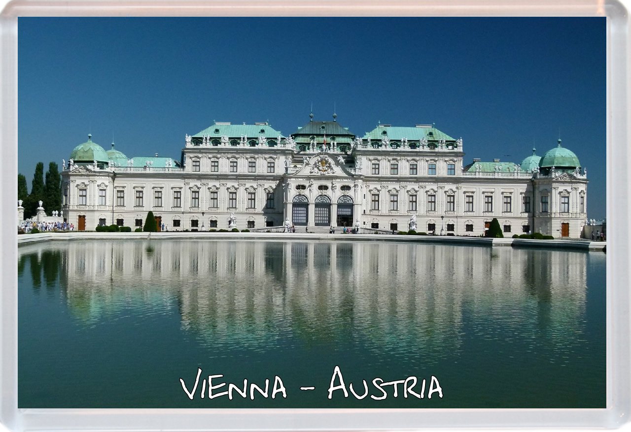 Baked Bean Store Multicolor Vienna - Austria - Jumbo Fridge Magnet Gift