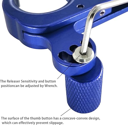 Miniatura 9 de xxiaojun Lanzador de arco compuesto y cuerda de bucle D, ajustable puede girar 360 de liberación de pulgar con arco de aleación de aluminio, ayudas