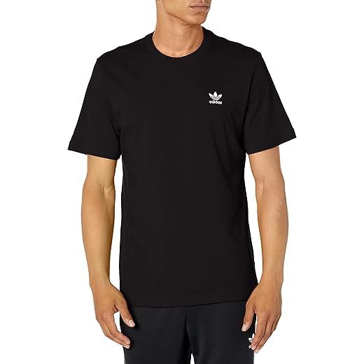 adidas Originals Men's Trefoil Essentials T-Shirt, Black/White, Large