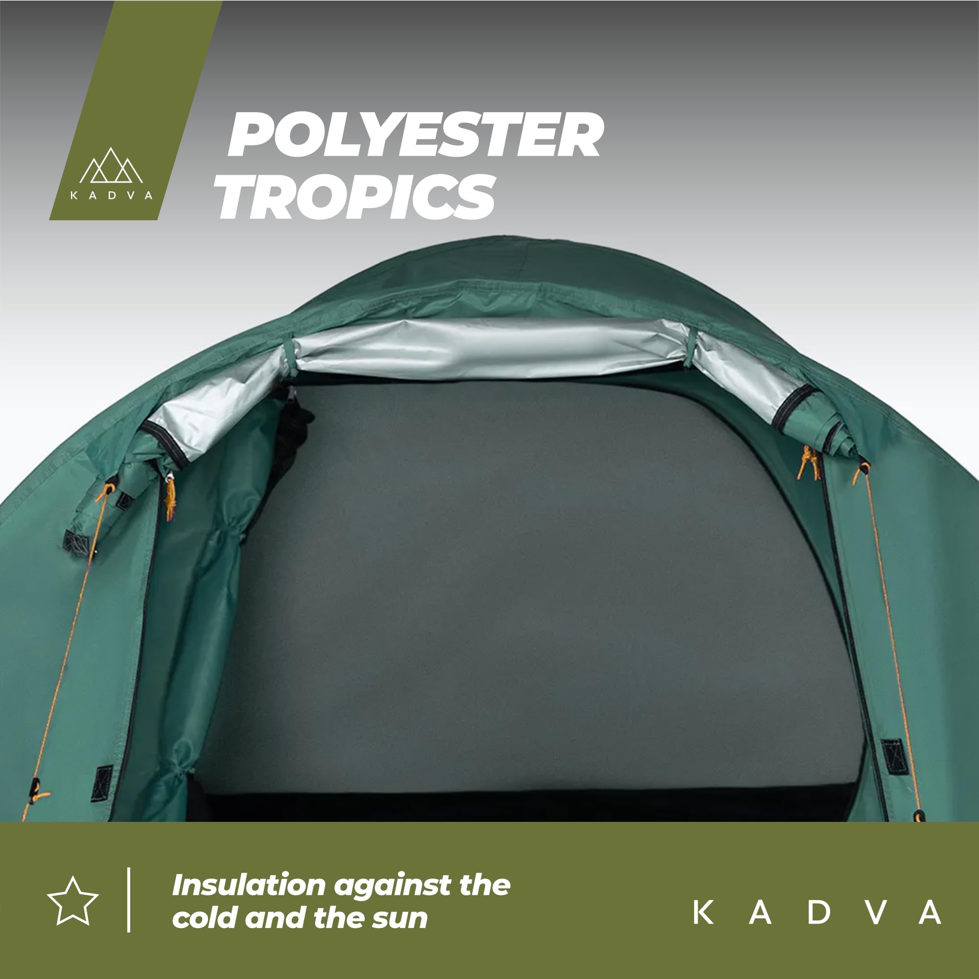 KADVA CAMPdome 3 tende da lancio per 3 persone, 270 x 210 x 125 cm, impermeabile, leggero e resistente, struttura in fibra di vetro, ideale per campeggio e escursioni
