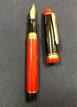 @赤と黒のストライプ万年筆 1 赤と黒のストライプ万年筆 - メルカリ