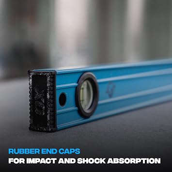 OX Pro Tuff Spirit Level 600mm, Shock-Resistant Rubber End Caps