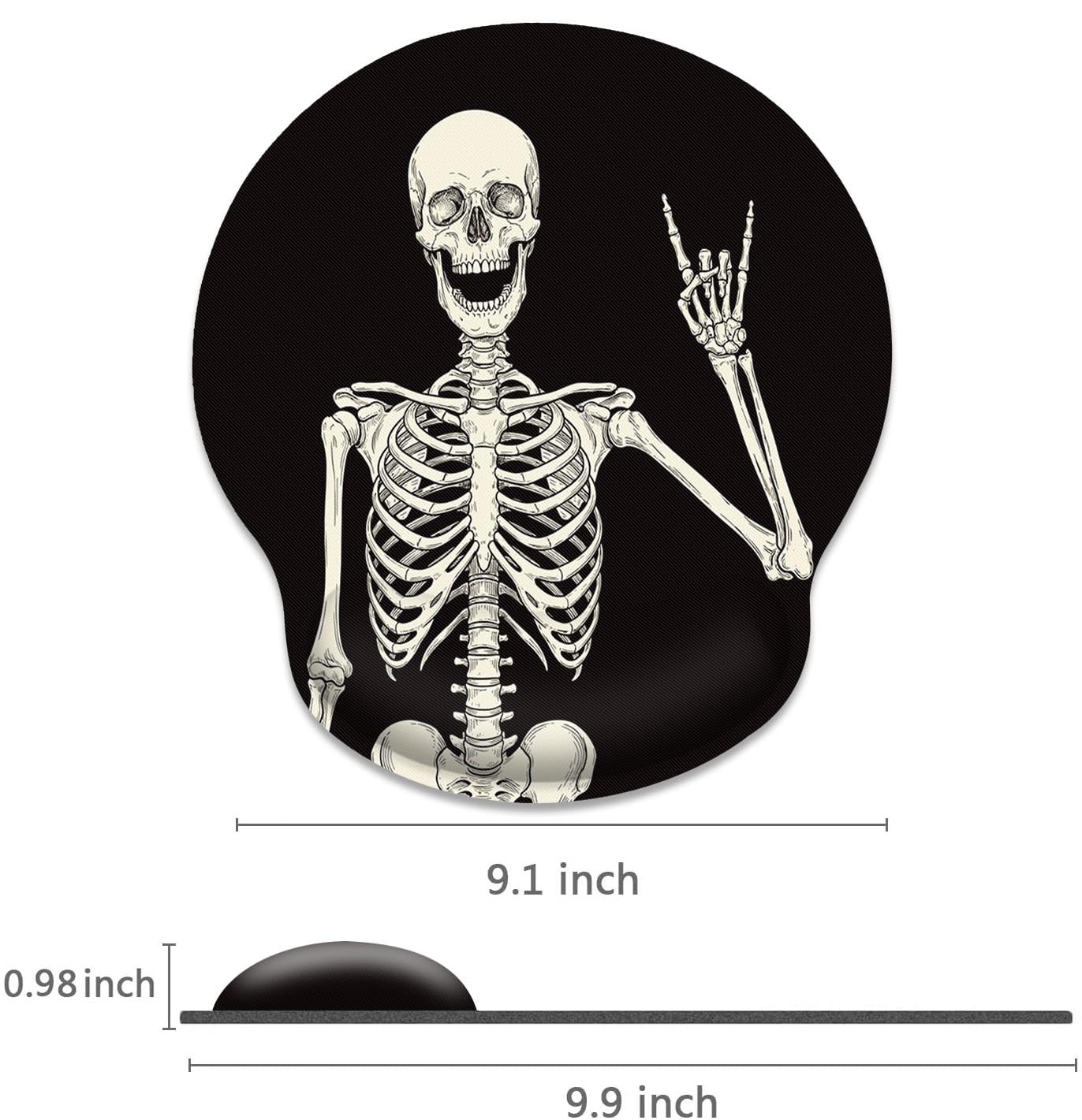 Britimes Ergonomic Mouse Pad with Wrist Support, Skull Skeleton — Amazon image 4
