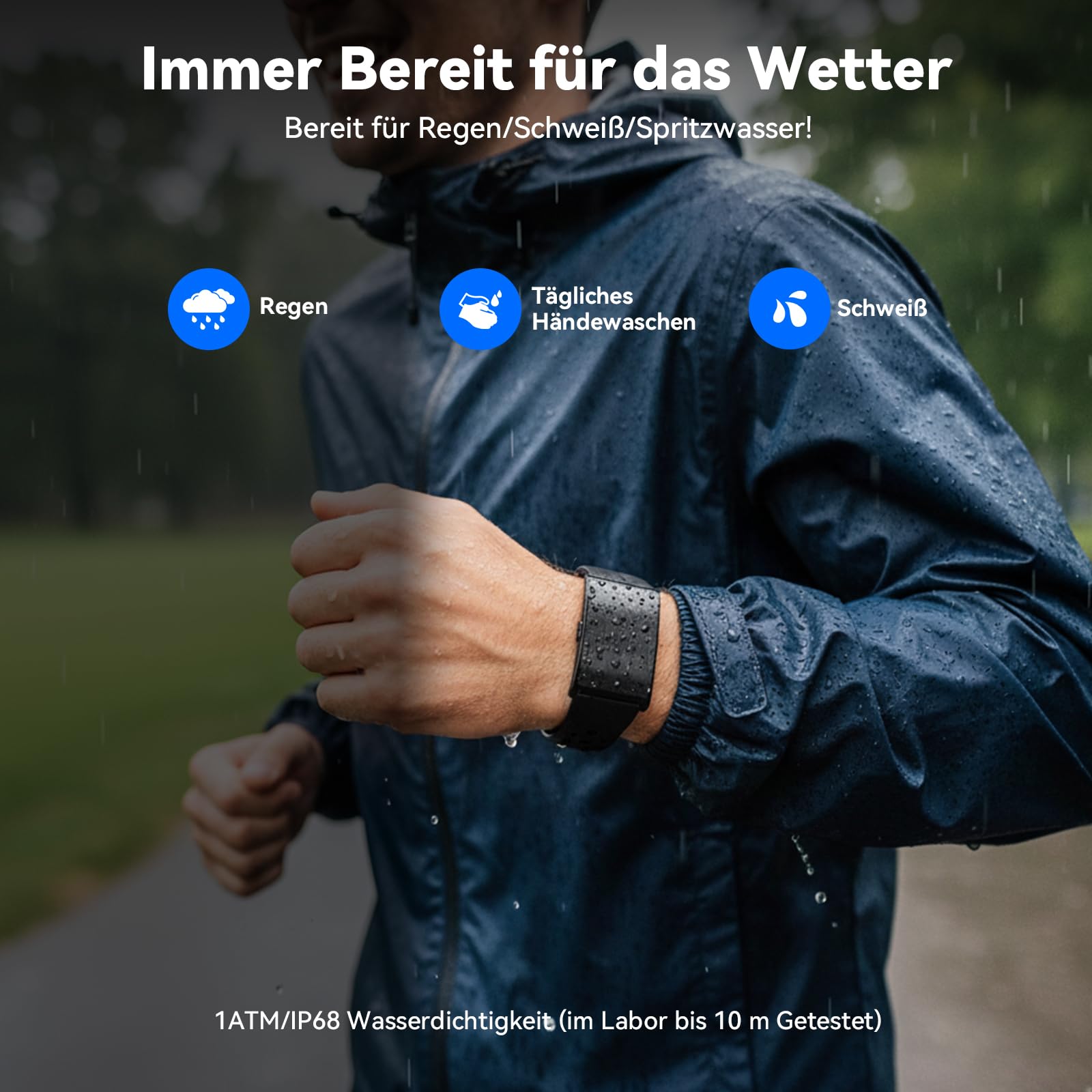 Fitness Tracker Damen Herren ohne Display, Smartband Smartwatch 24/7 Aktivitäts und Schlaftracker mit Herzfrequenz mit KI-Analyse, 60 Tage Akkulaufzeit, 170+ Sportmodi, Kein ABO erforderlich