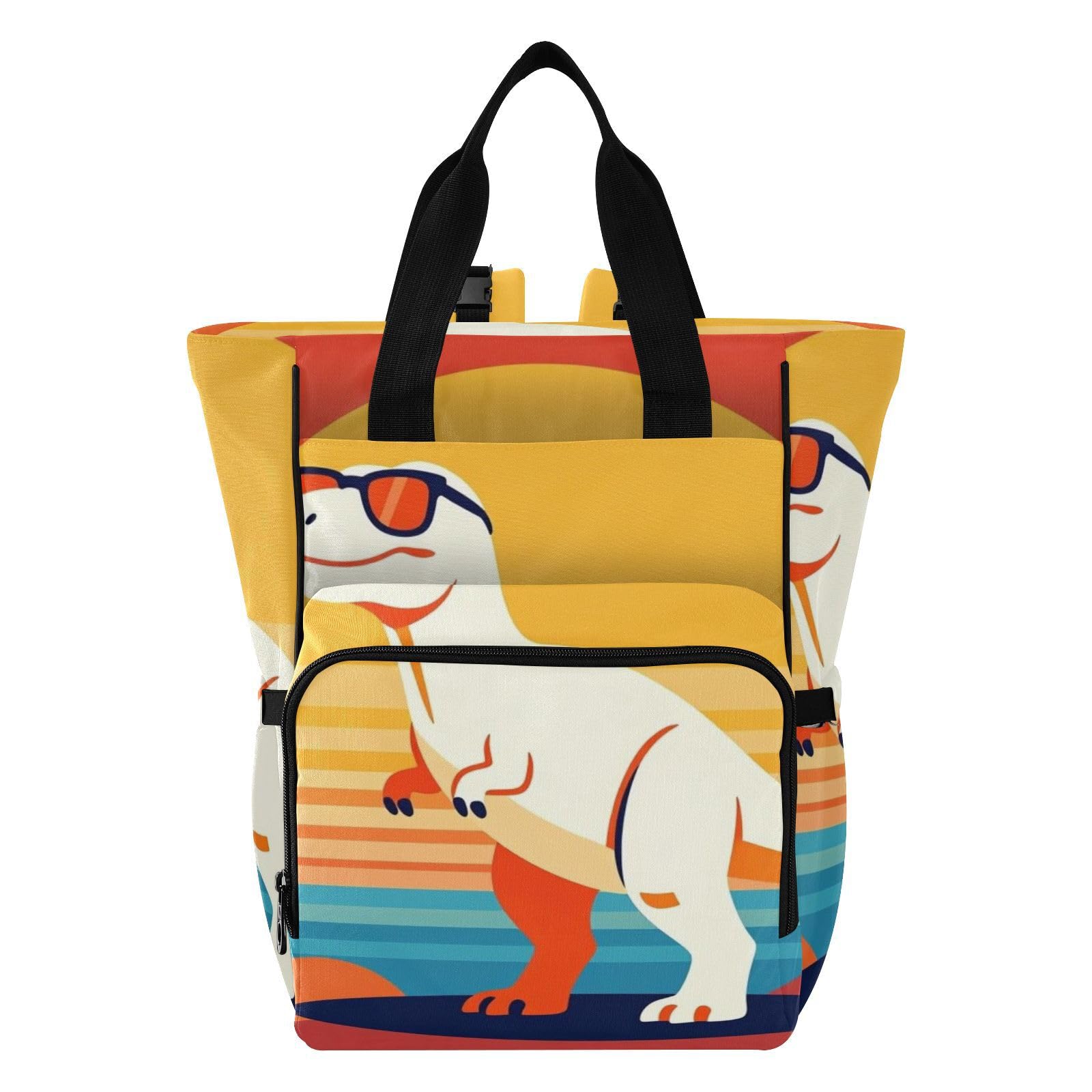 zaino per pannolini Cartoon Sunset Dibosaur Arancione