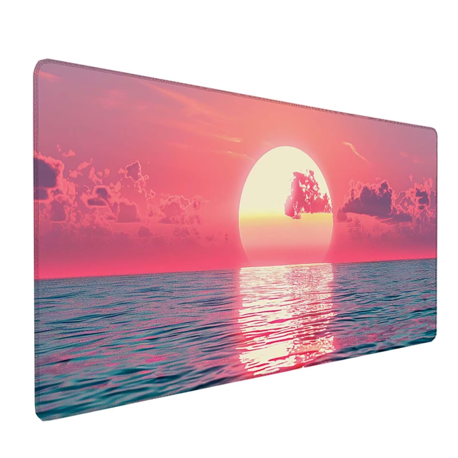 Sol Alfombrilla Ratón (1500 x 800 mm) Alfombrilla Escritorio Rosa Mouse Pad con Bordes Cosidos Impermeable Base de Goma Antideslizante Tapete Rato Escritorio para Accesorios de Oficina, Regalo J-A